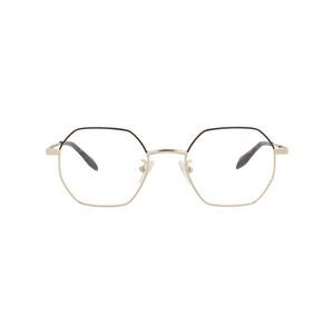 Alexander McQueen Round-Frame Metal Optical Frames Gold Unisex-Adult